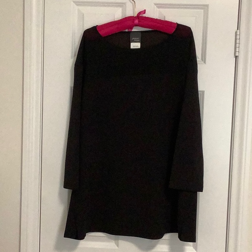 Marina Rinaldi Black Boxy Tunic Top